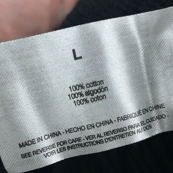 Jessica Simpson Womens Black Wide-Leg Cotton Pants Drawstring Waist L d0522 - Picture 6 of 8